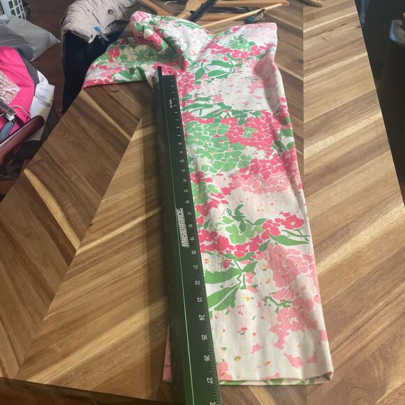 Lauren Ralph Lauren Cropped Pants Floral Flat‎ Front Side Zipper Stretch Sz 8 - Picture 8 of 9